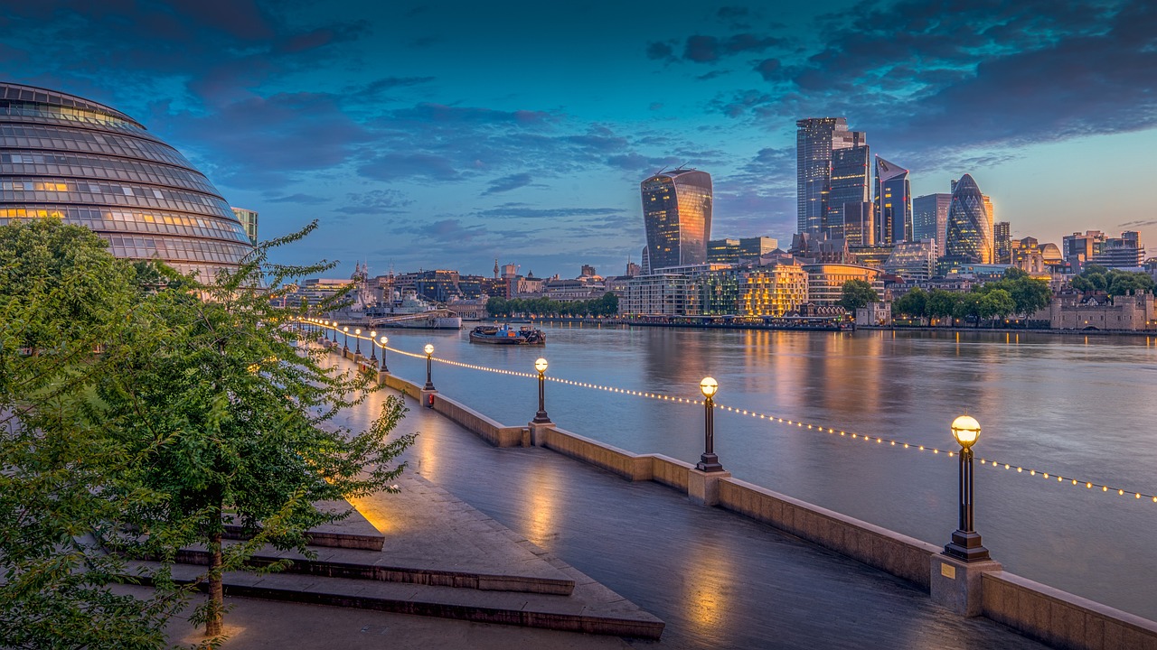 dome, skyline, cityscape, urban, buildings, structures, facade, architecture, modern architecture, business district, illuminated, waterfront, lamp posts, london, city, england, river, uk, english, nature, capital, trees, boats, ship, twilight, london, london, london, london, london